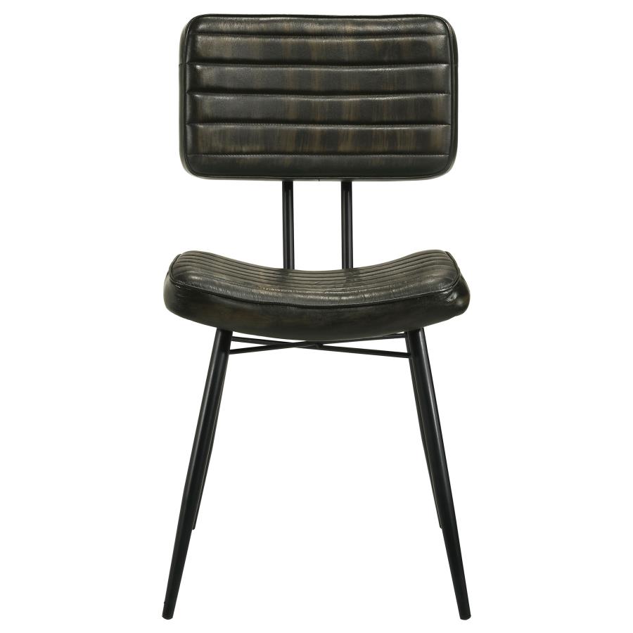 Misty Leather Upholstered Dining Chair Espresso (Set of 2) view 4