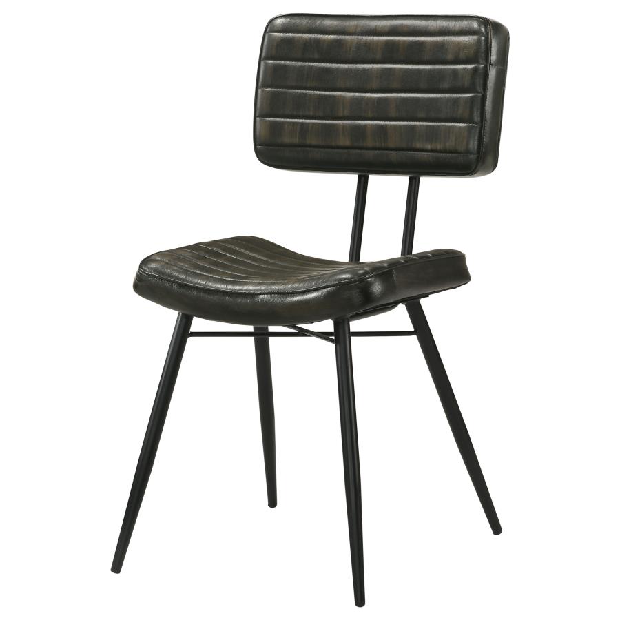 Misty Leather Upholstered Dining Chair Espresso (Set of 2) view 5