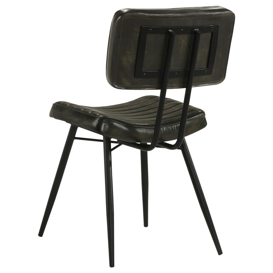 Misty Leather Upholstered Dining Chair Espresso (Set of 2) view 7
