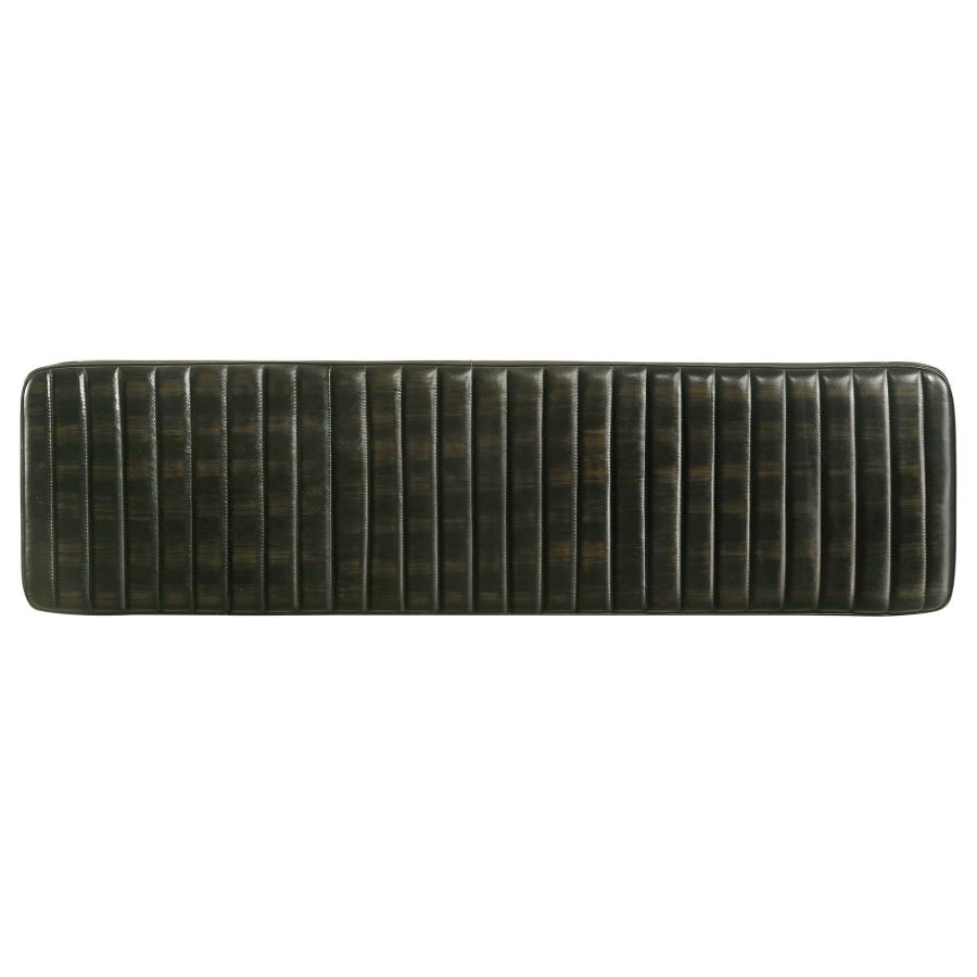 Misty Leather Upholstered Dining Bench Antique Espresso view 4
