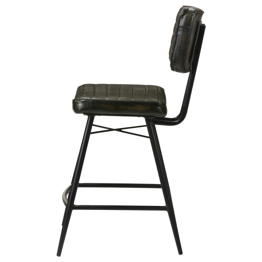 Partridge Leather Counter Chair Antique Espresso (Set of 2) view 6