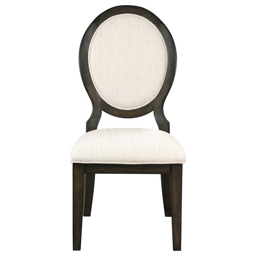 Twyla 5-piece 60-inch Round Wood Dining Table Set Dark Cocoa view 7