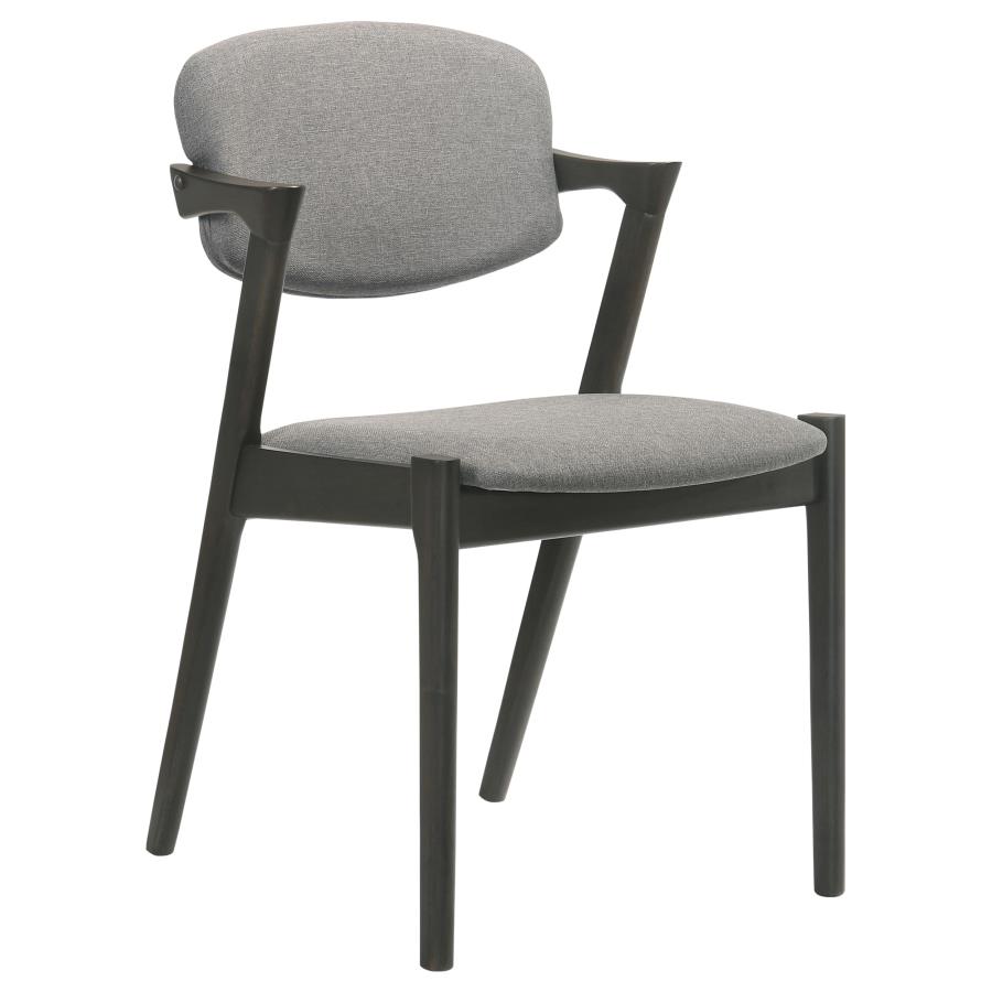 Stevie Padded Wood Dining Arm Chair Black (Set of 2) view 3