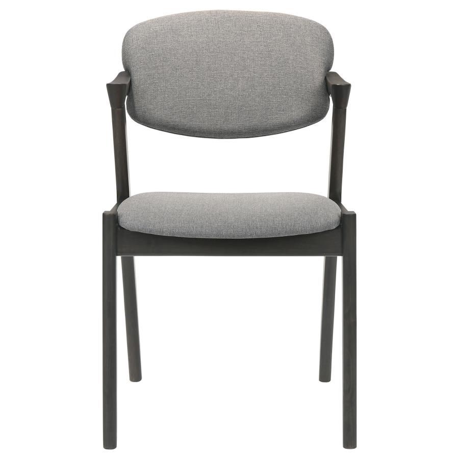 Stevie Padded Wood Dining Arm Chair Black (Set of 2) view 4