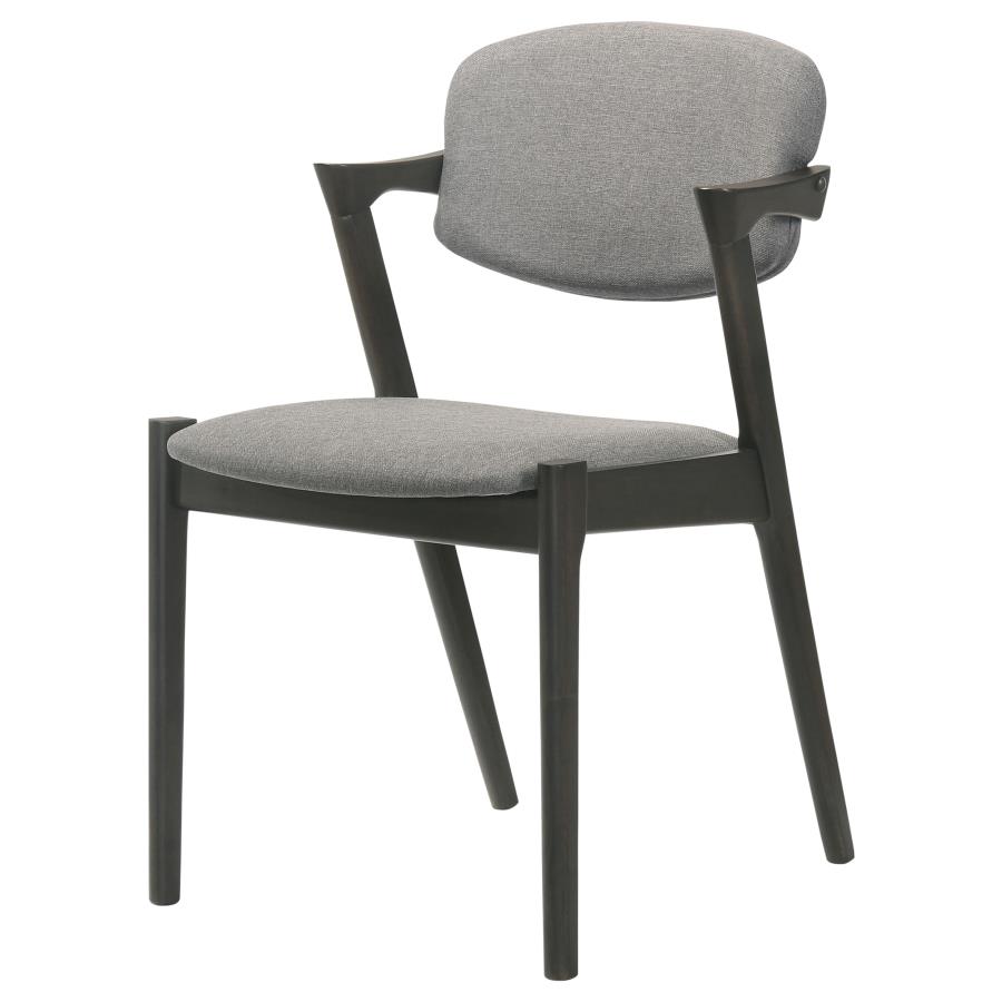Stevie Padded Wood Dining Arm Chair Black (Set of 2) view 5