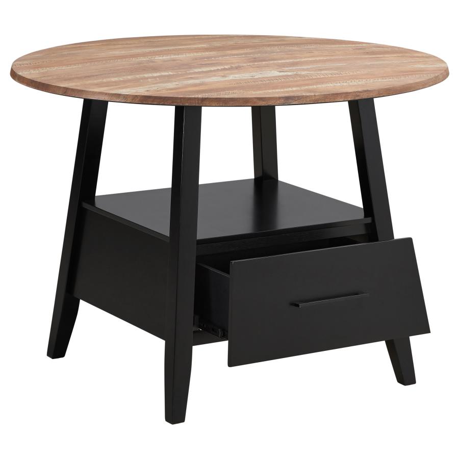 Gibson Round 50-inch Counter Height Dining Table Yukon Oak view 3