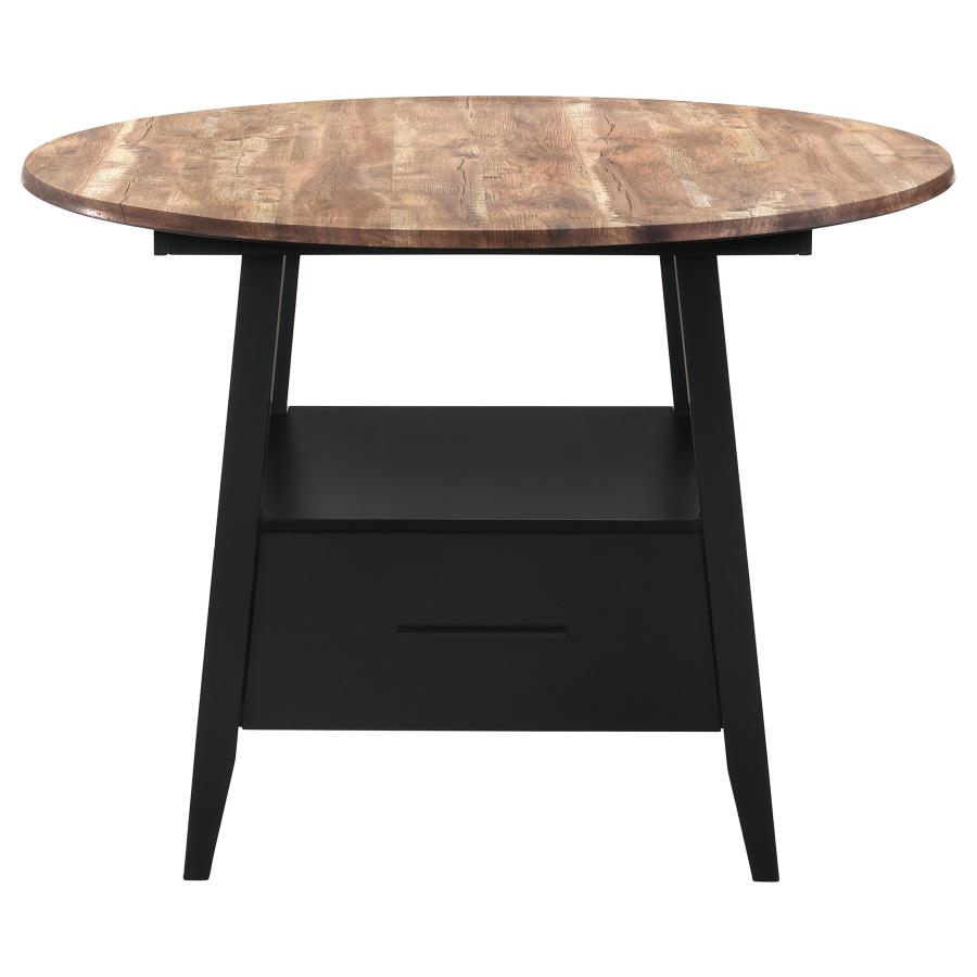 Gibson Round 50-inch Counter Height Dining Table Yukon Oak view 4