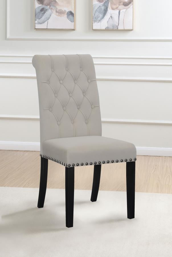 Alana Velvet Upholstered Dining Side Chair Sand (Set of 2) view 2
