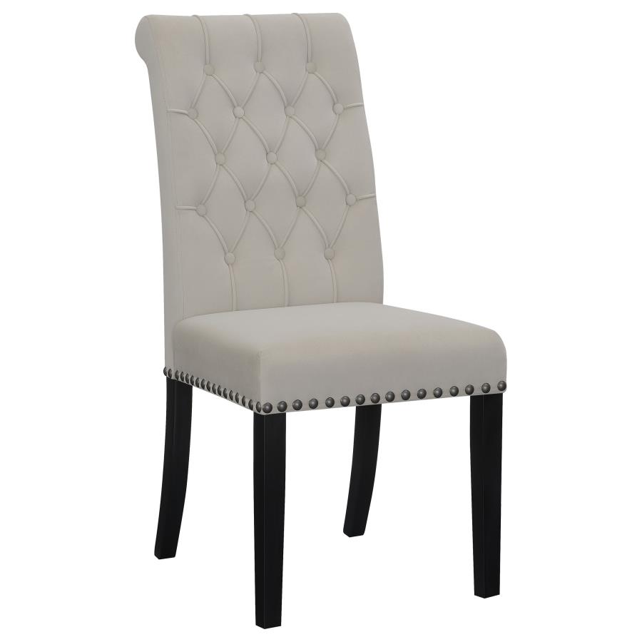 Alana Velvet Upholstered Dining Side Chair Sand (Set of 2) view 3