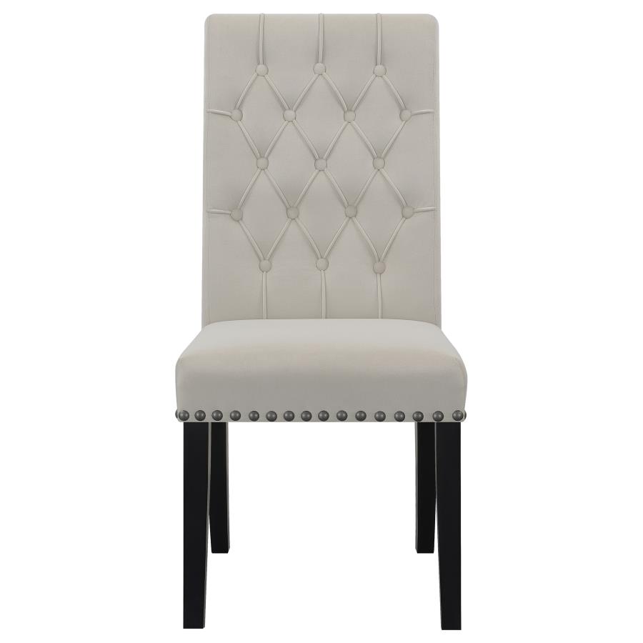 Alana Velvet Upholstered Dining Side Chair Sand (Set of 2) view 4