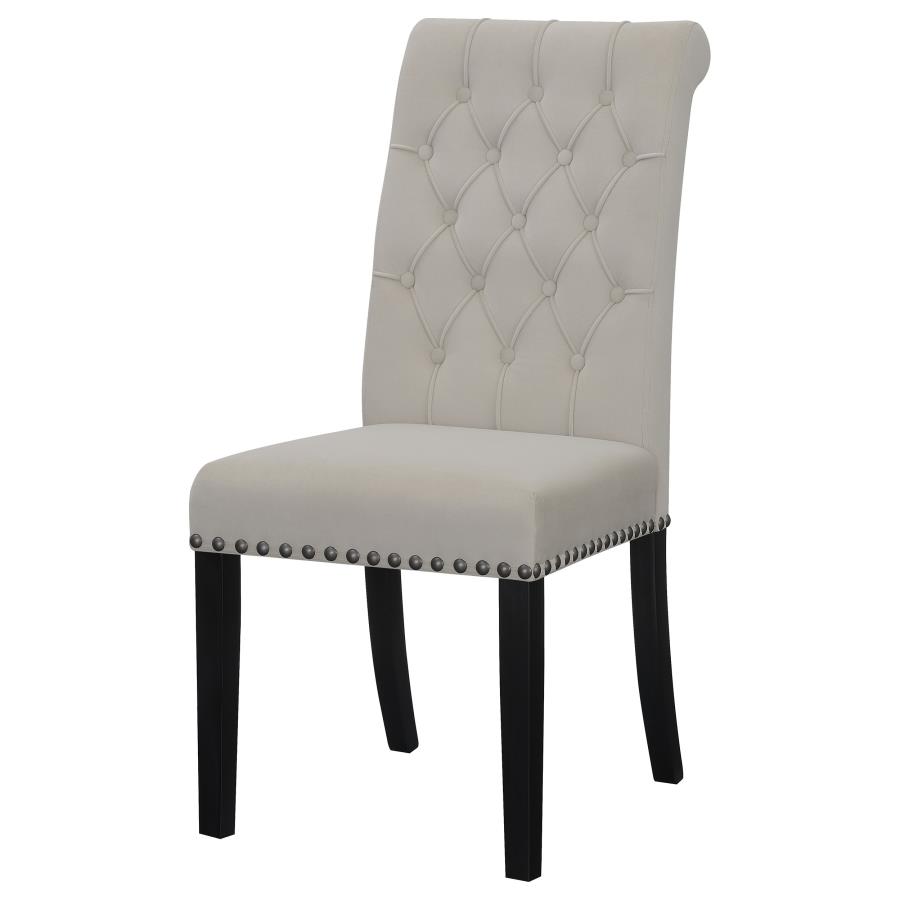 Alana Velvet Upholstered Dining Side Chair Sand (Set of 2) view 5