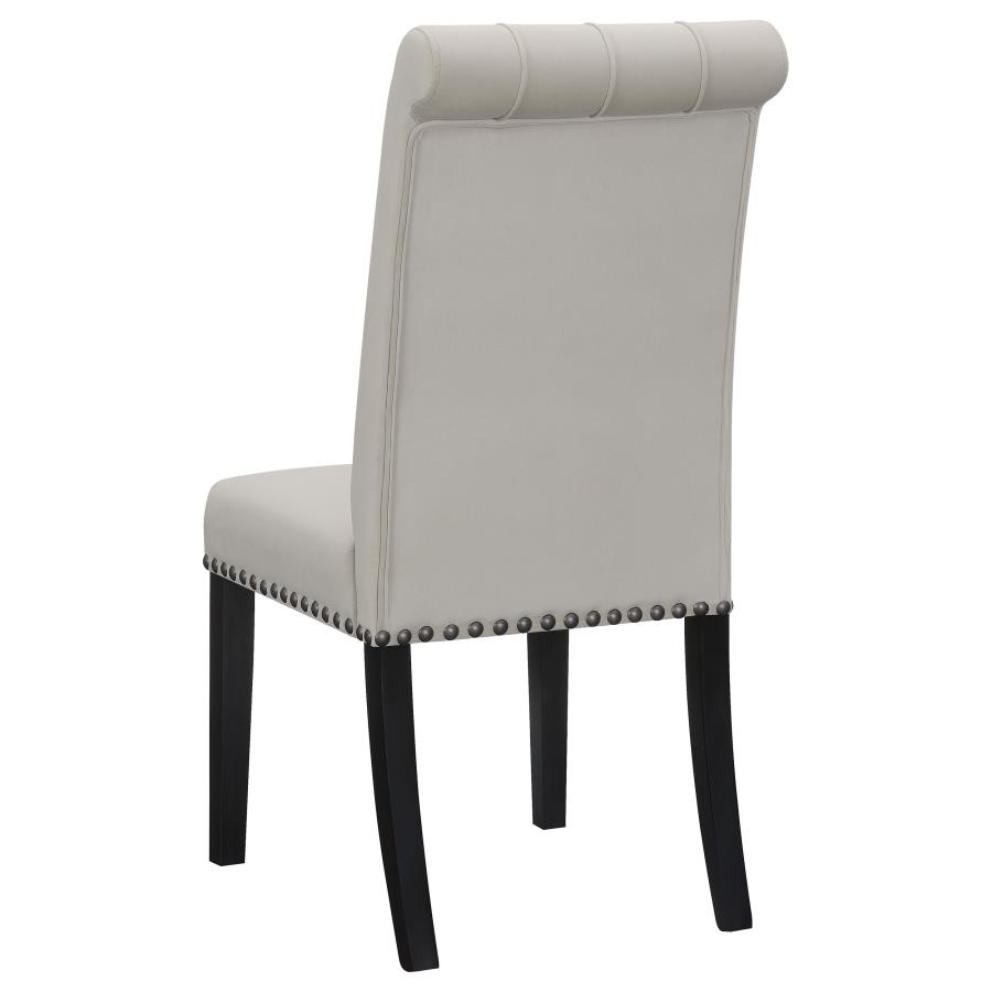 Alana Velvet Upholstered Dining Side Chair Sand (Set of 2) view 7