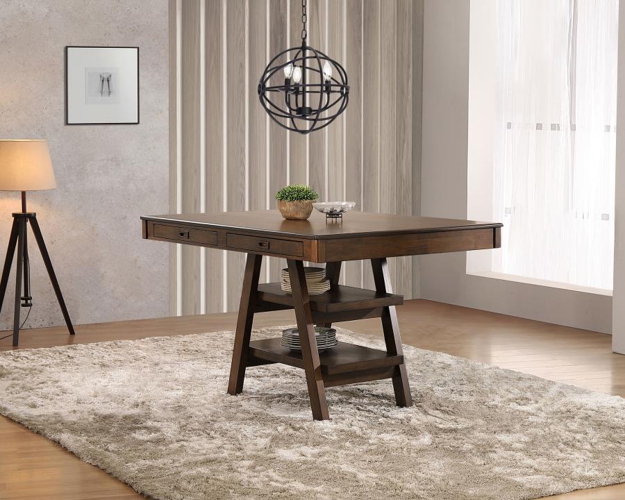 Dewey Rectangular 60-inch Counter Height Dining Table Walnut view 2