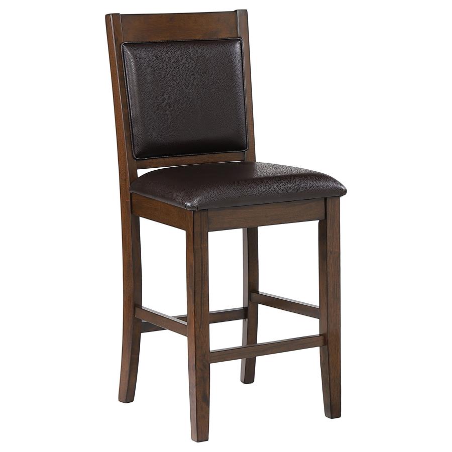 Dewey Upholstered Counter Chair Walnut (Set of 2) view 3