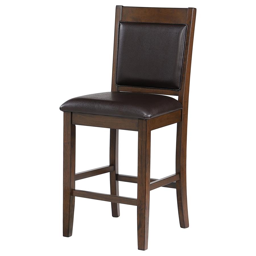 Dewey Upholstered Counter Chair Walnut (Set of 2) view 5