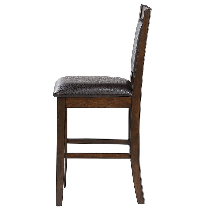 Dewey Upholstered Counter Chair Walnut (Set of 2) view 6