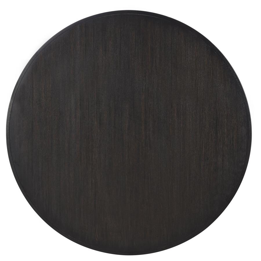 Leandro 5-piece Round Dining Table Set Burnished Black view 6