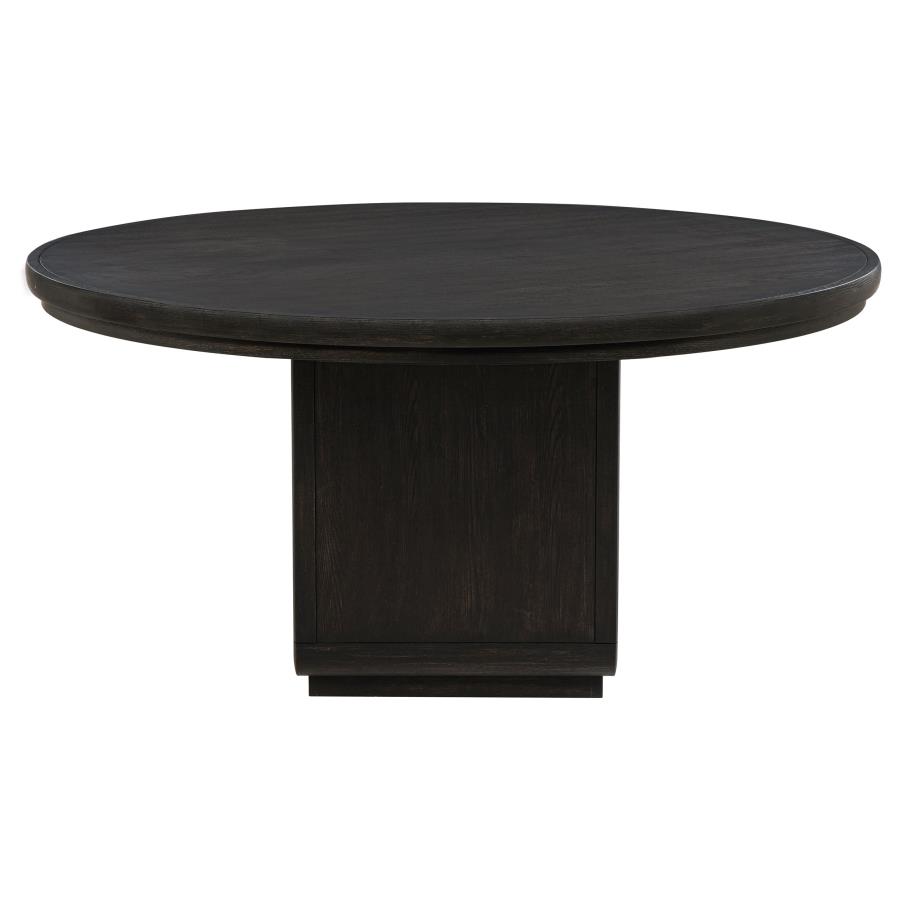 Leandro 60-inch Round Dining Table Burnished Black view 4