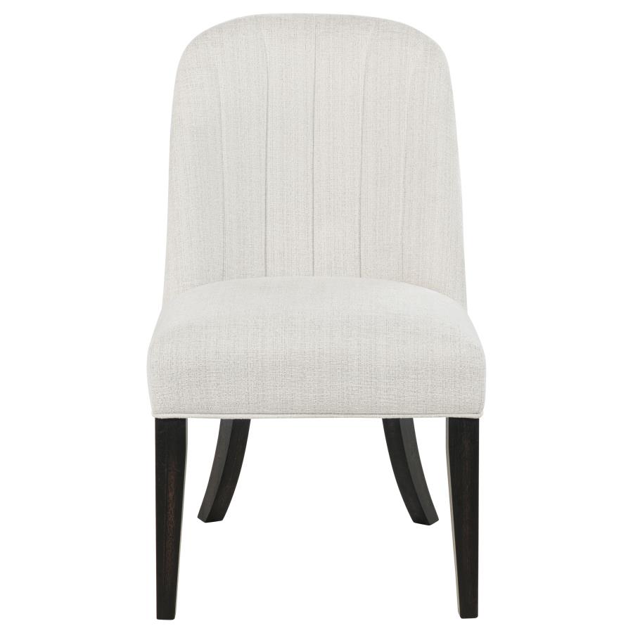 Leandro Upholstered Dining Side Chair Cream (Set of 2) view 4
