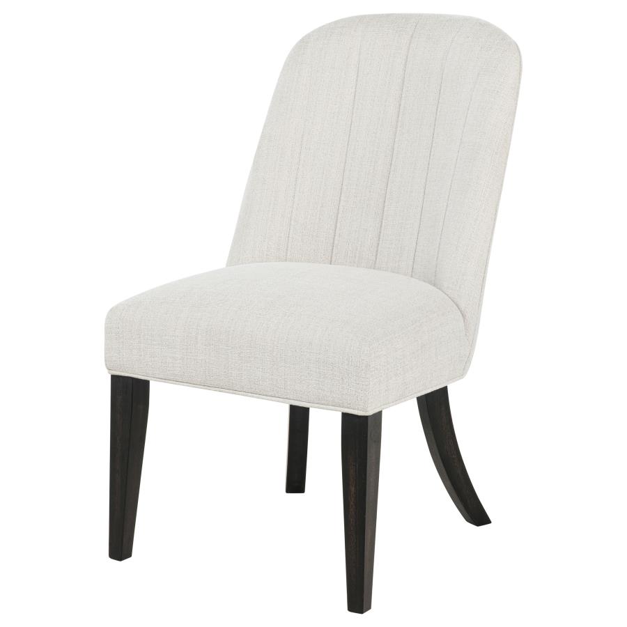 Leandro Upholstered Dining Side Chair Cream (Set of 2) view 5