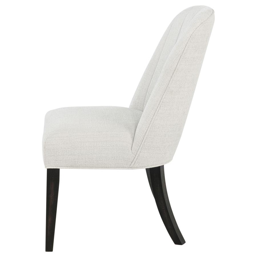 Leandro Upholstered Dining Side Chair Cream (Set of 2) view 6
