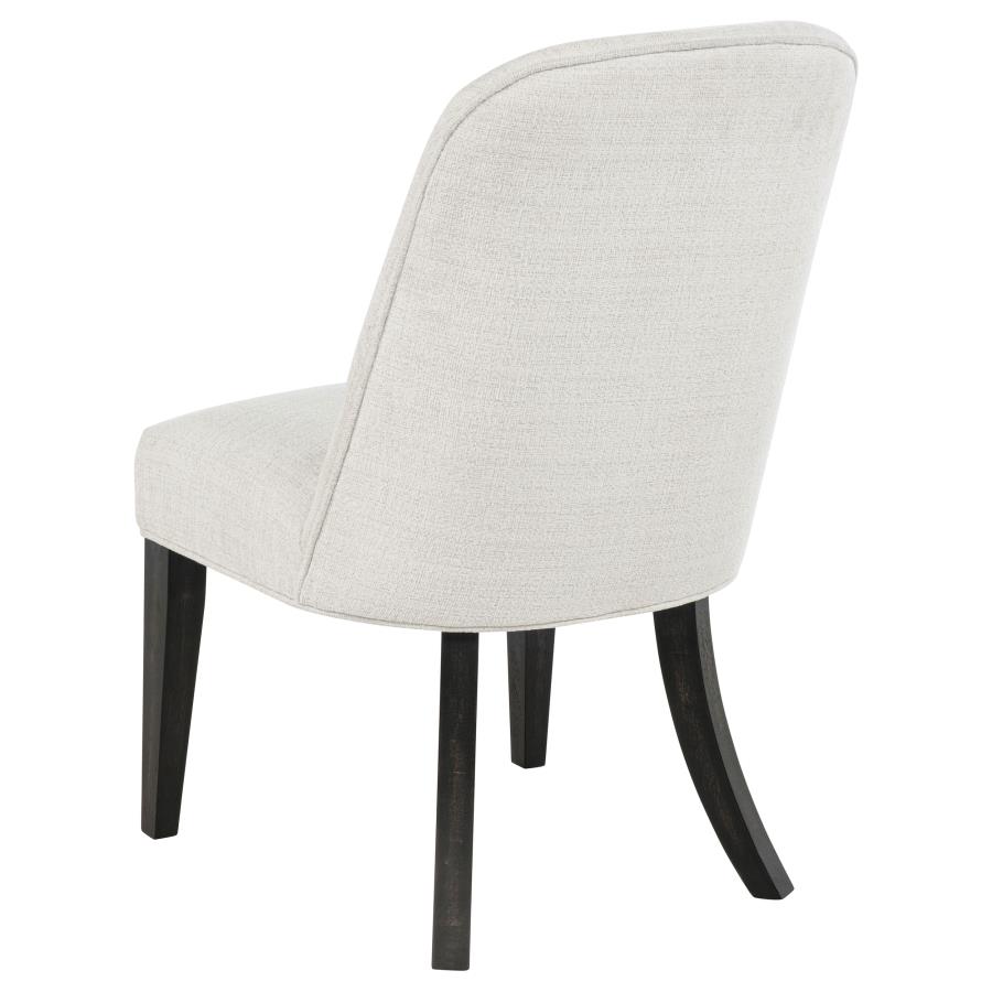 Leandro Upholstered Dining Side Chair Cream (Set of 2) view 7