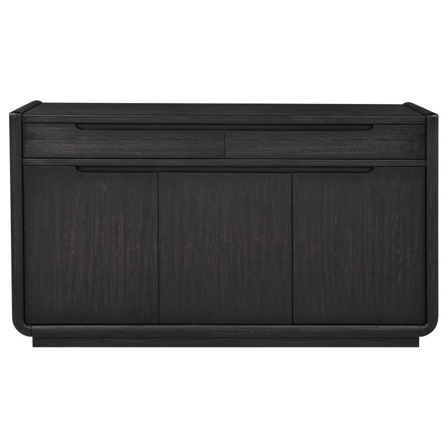 Leandro 2-drawer Dining Sideboard Server Burnished Black view 3