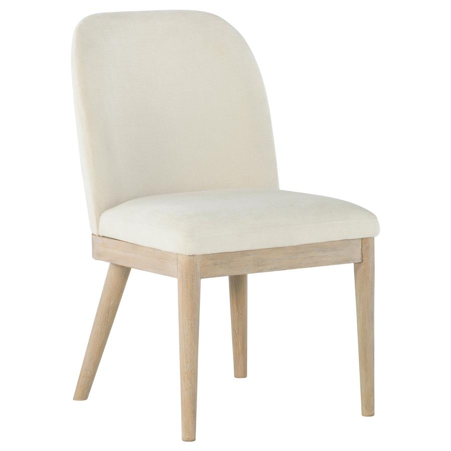 Solano Upholstered Dining Side Chair Beige (Set of 2) view 3