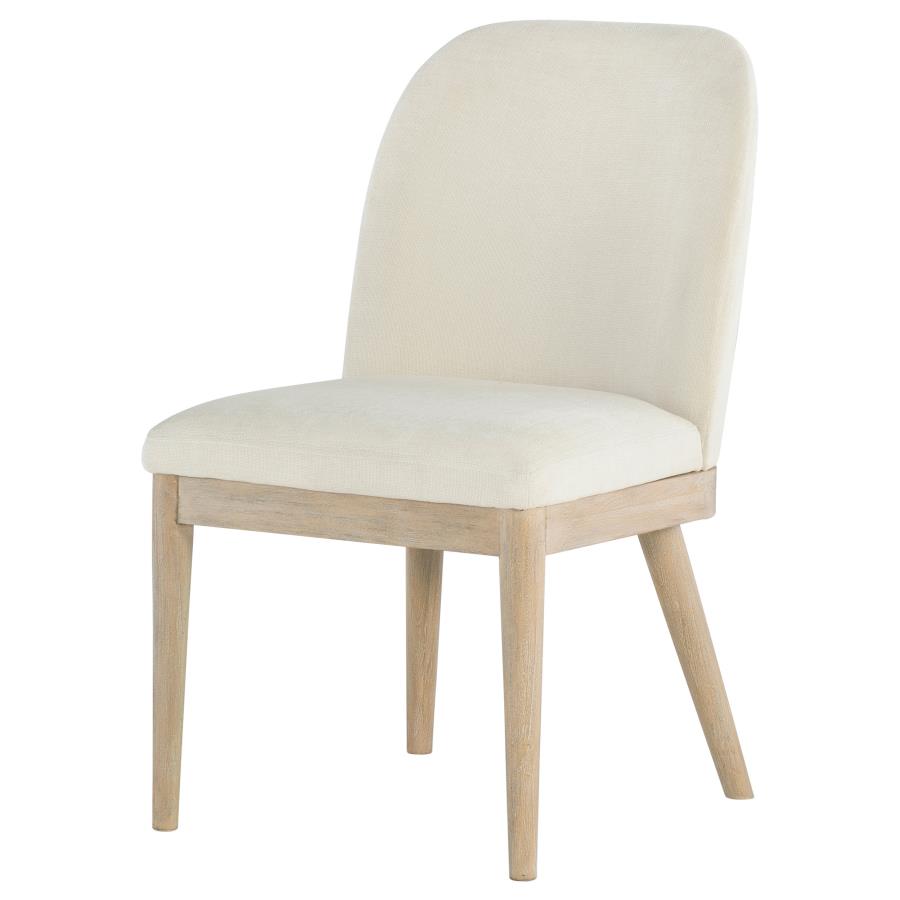 Solano Upholstered Dining Side Chair Beige (Set of 2) view 5