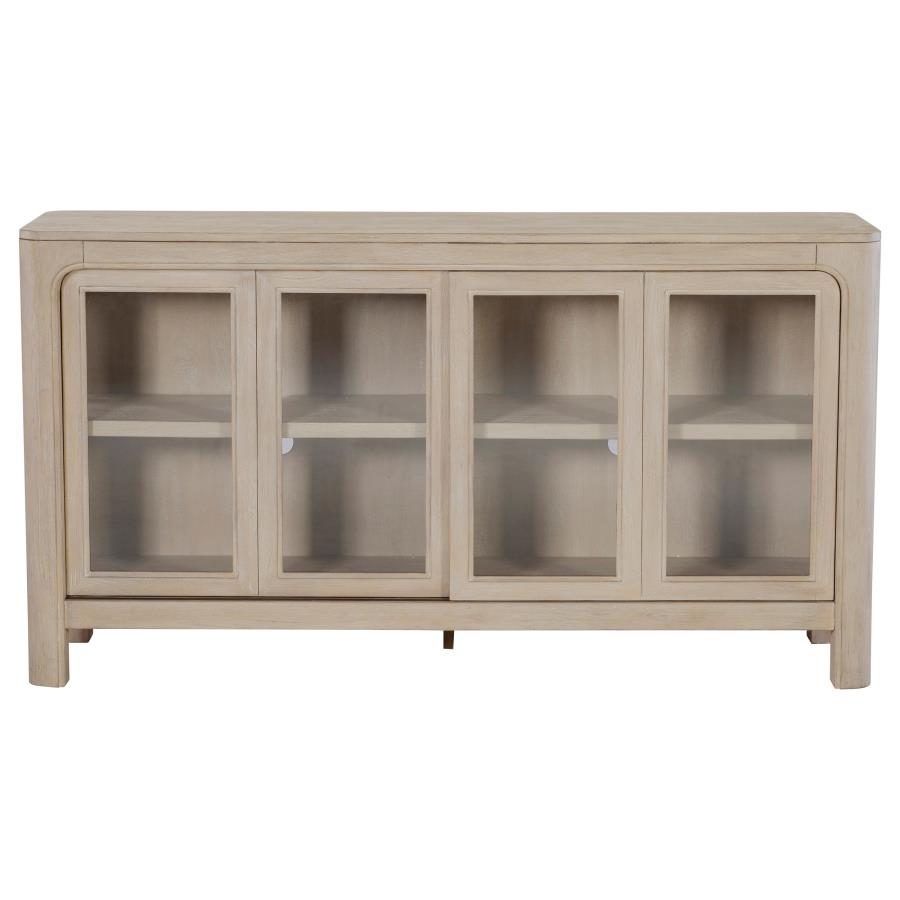 Solano Sliding Door Dining Sideboard Server Weathered Mango view 4
