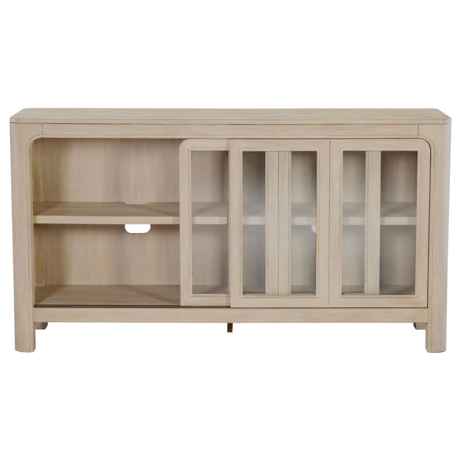 Solano Sliding Door Dining Sideboard Server Weathered Mango view 5