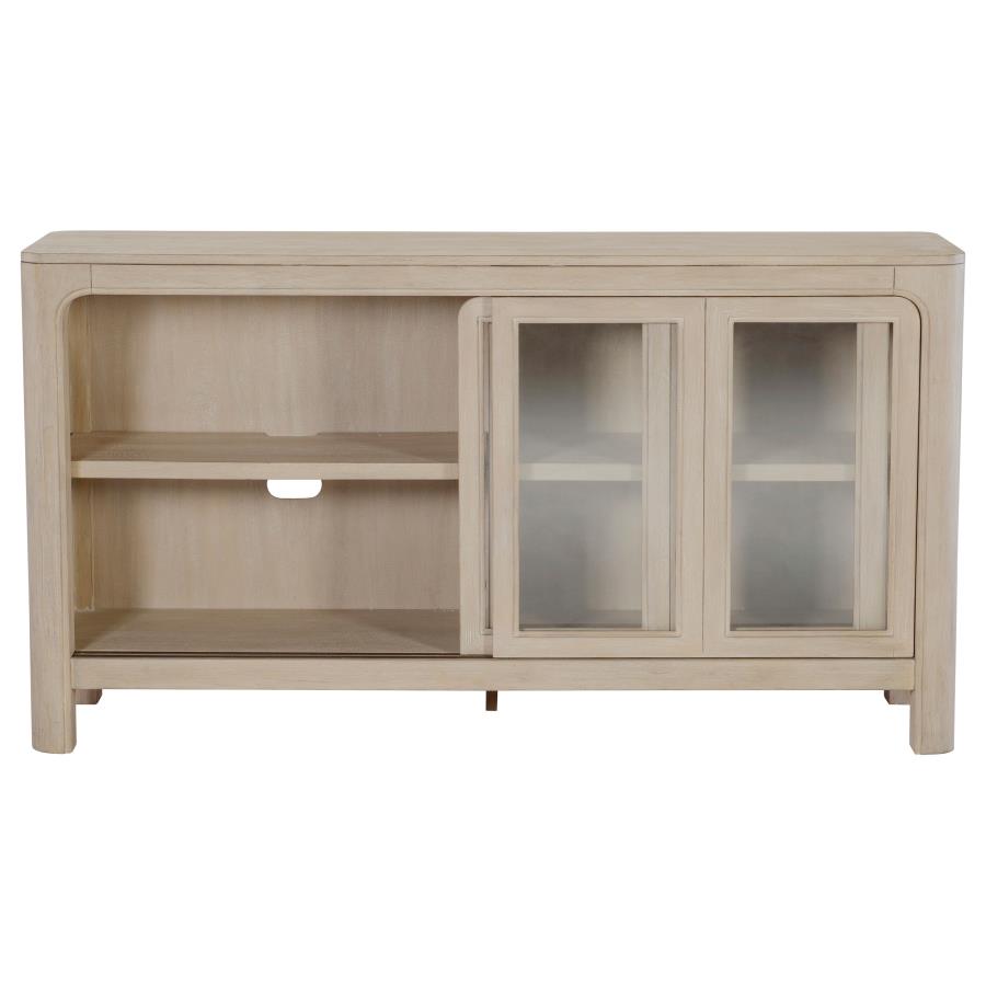 Solano Sliding Door Dining Sideboard Server Weathered Mango view 6
