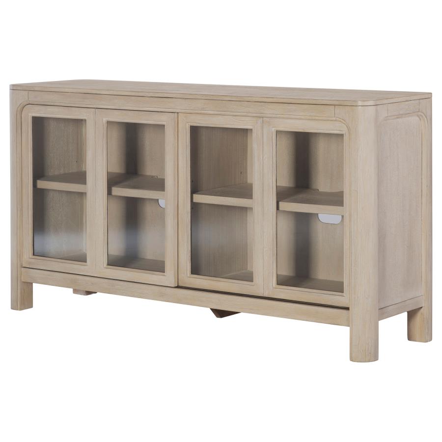 Solano Sliding Door Dining Sideboard Server Weathered Mango view 7