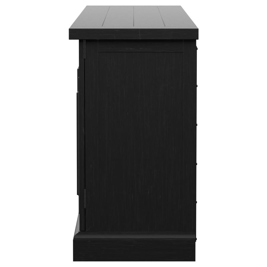 Florence 4-door Dining Sideboard Buffet Distressed Black view 6
