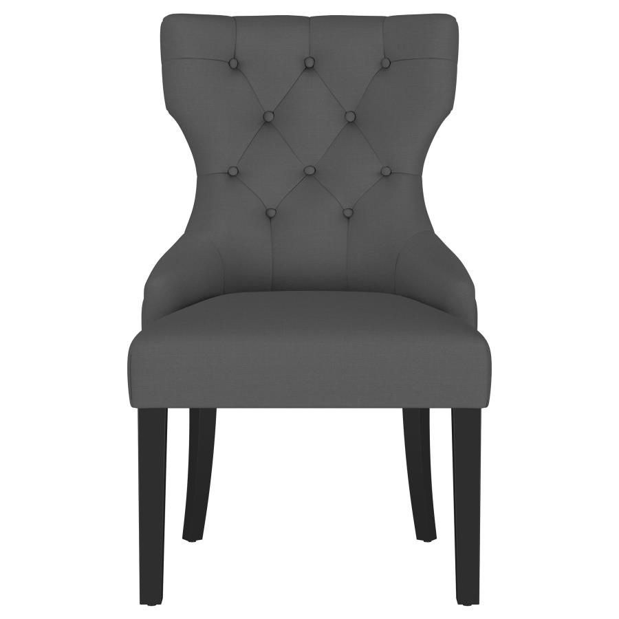 Baney Fabric Upholstered Dining Side Chair Grey and Black view 3