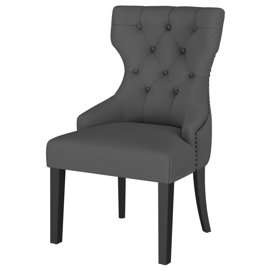 Baney Fabric Upholstered Dining Side Chair Grey and Black view 4