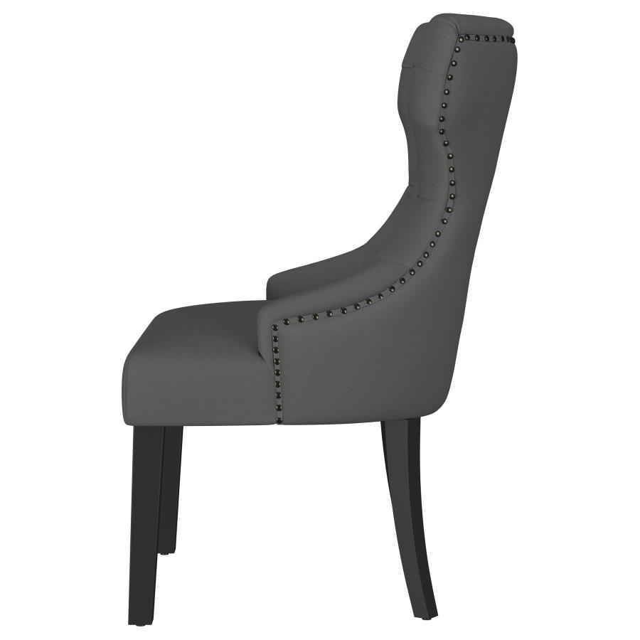 Baney Fabric Upholstered Dining Side Chair Grey and Black view 5