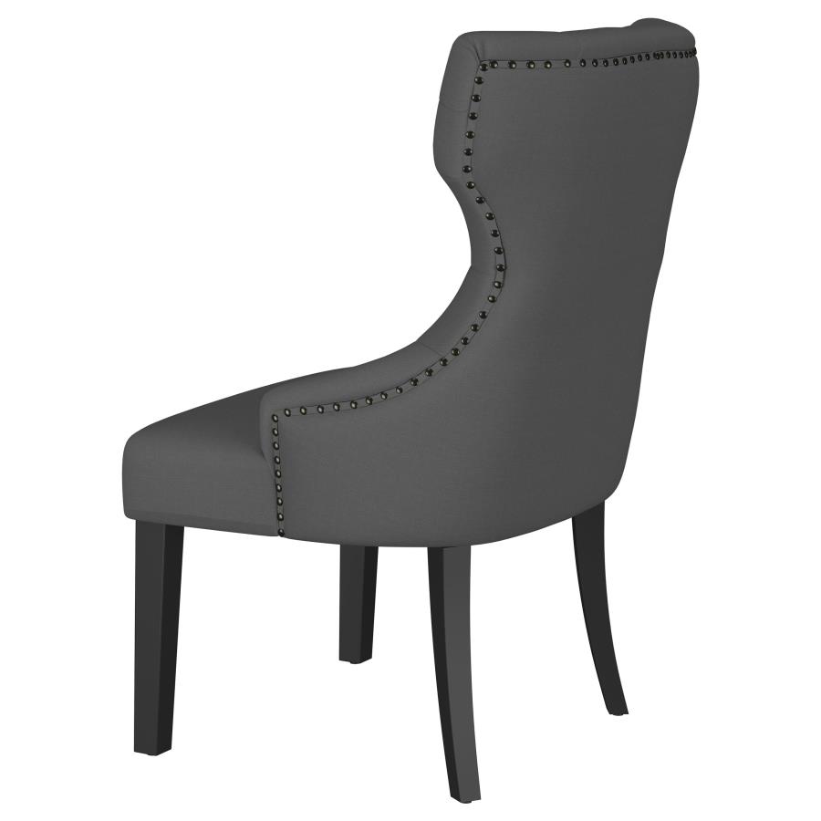 Baney Fabric Upholstered Dining Side Chair Grey and Black view 6