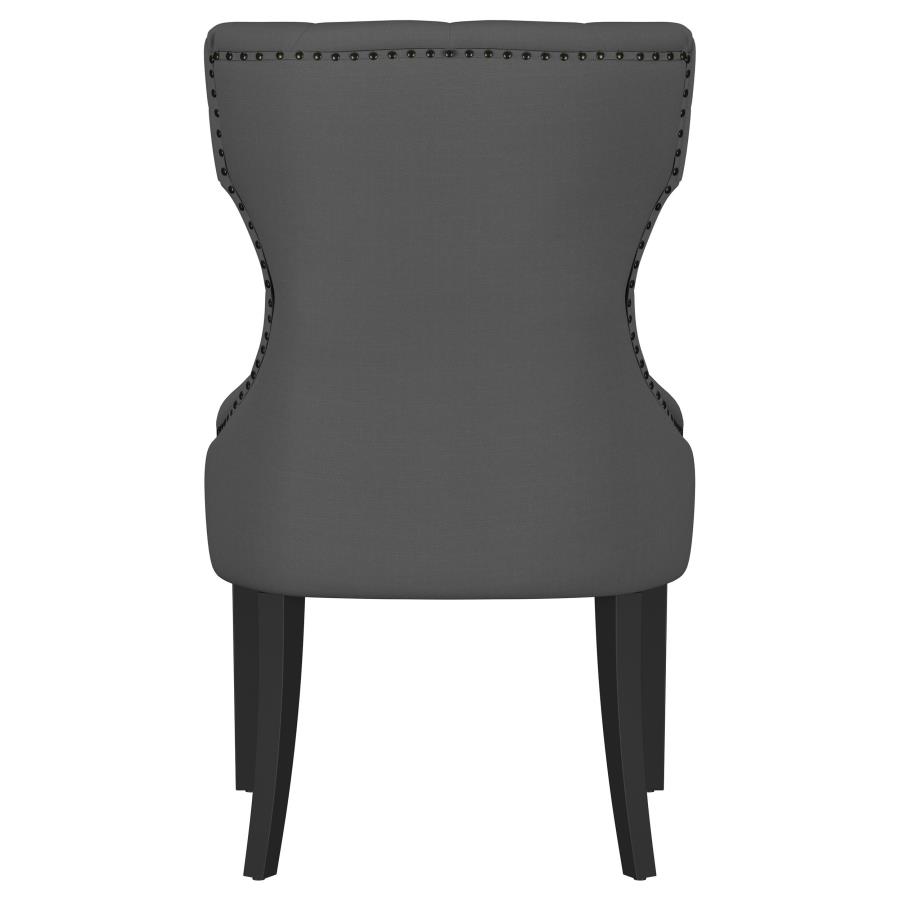 Baney Fabric Upholstered Dining Side Chair Grey and Black view 7