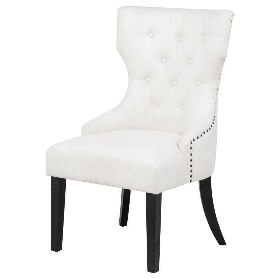 Baney Fabric Upholstered Dining Side Chair Cream and Black view 4