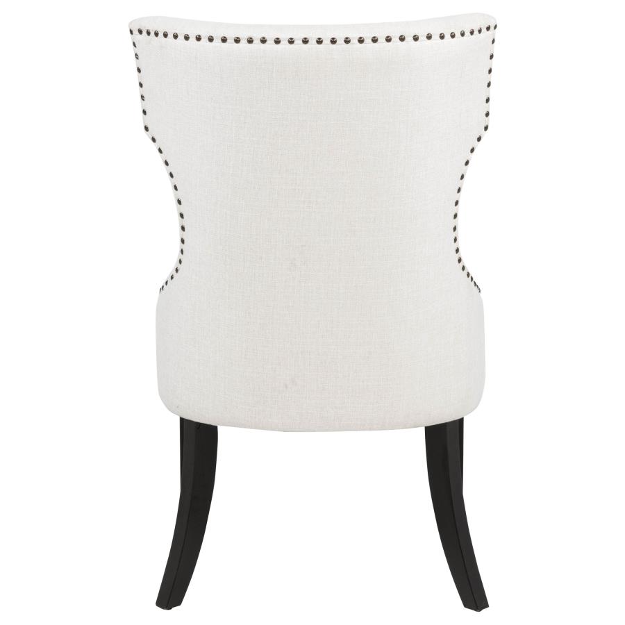 Baney Fabric Upholstered Dining Side Chair Cream and Black view 7