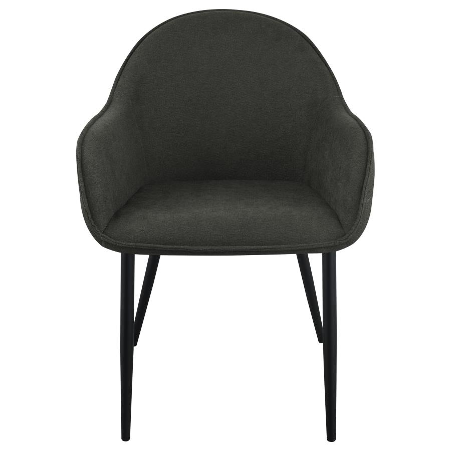 Emma Fabric Upholstered Dining Arm Chair Charcoal (Set of 2) view 4