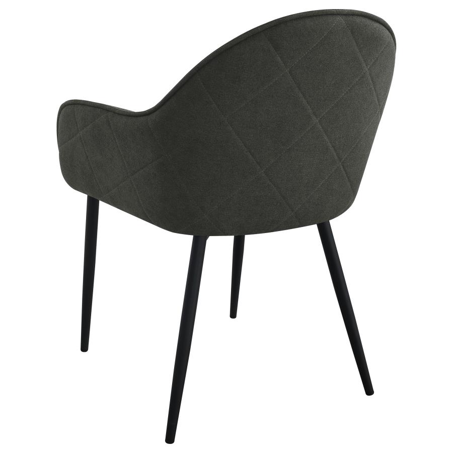 Emma Fabric Upholstered Dining Arm Chair Charcoal (Set of 2) view 7