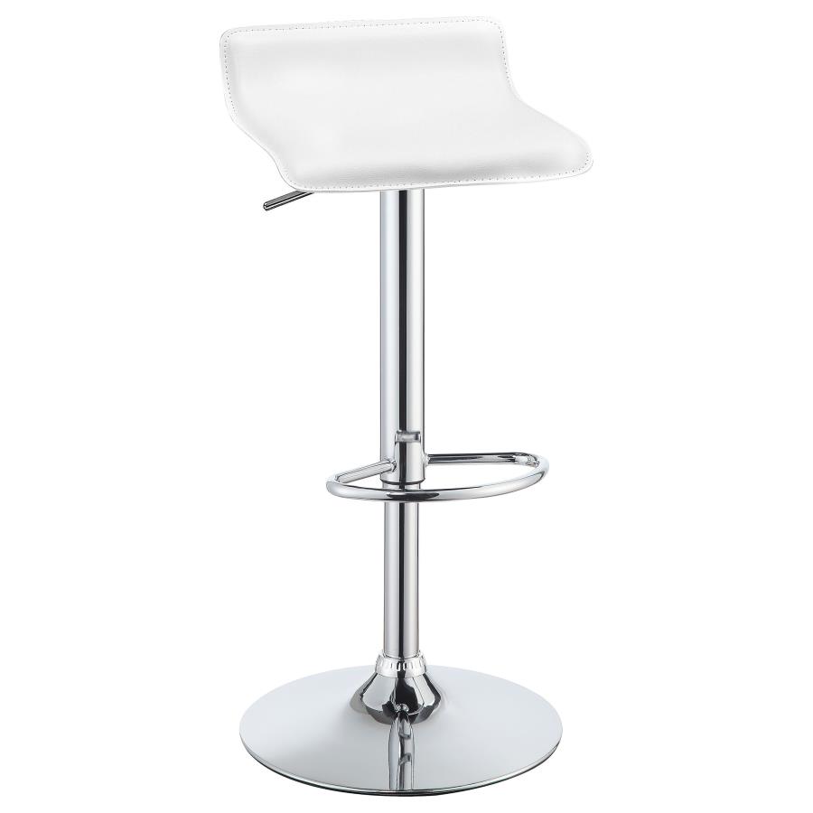 Bidwell Upholstered Adjustable Bar Stool White (Set of 2) view 3