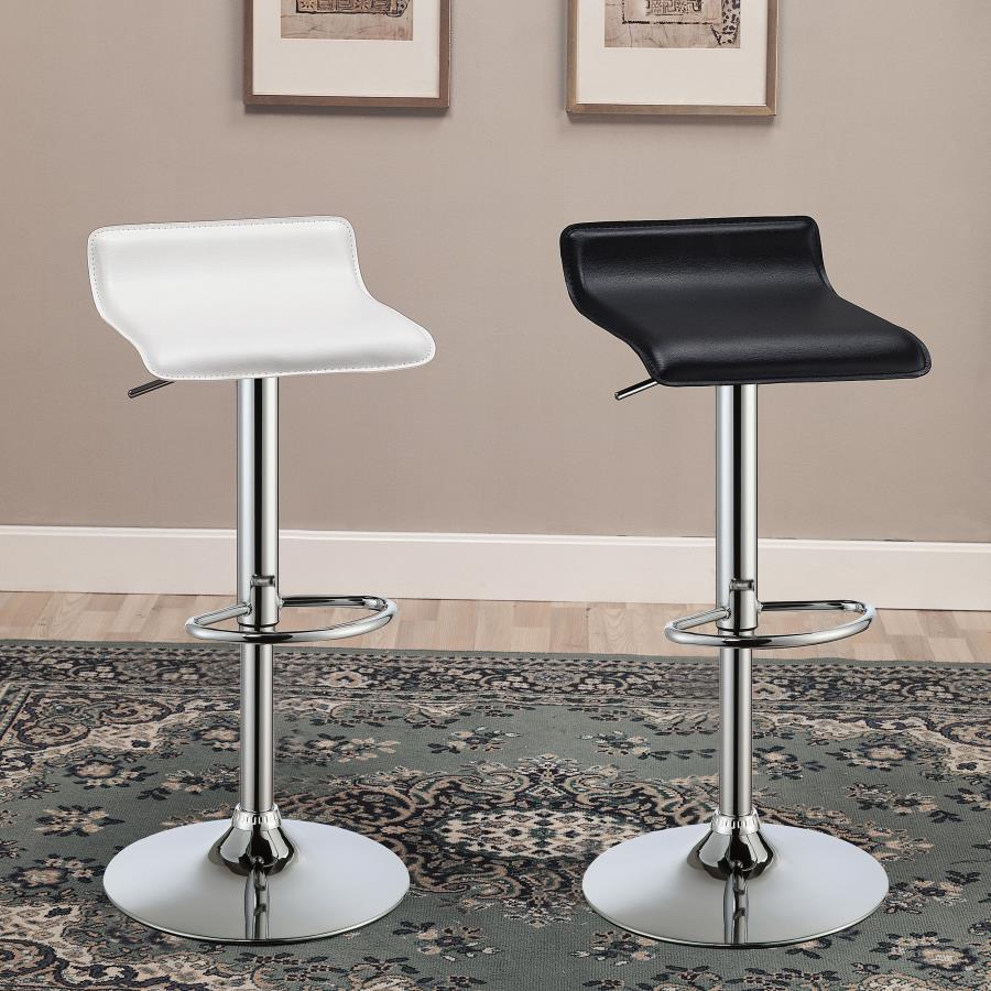 Bidwell Upholstered Adjustable Bar Stool White (Set of 2) view 6