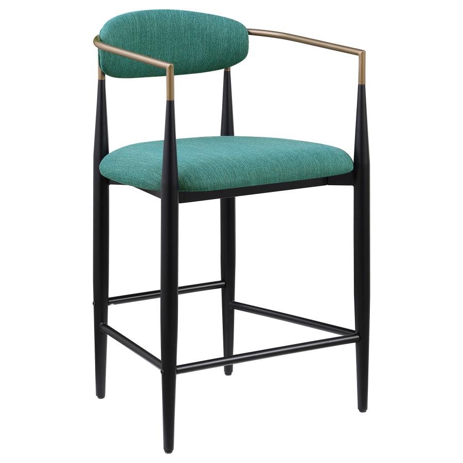 Tina Fabric Upholstered Counter Chair Green (Set of 2) view 3
