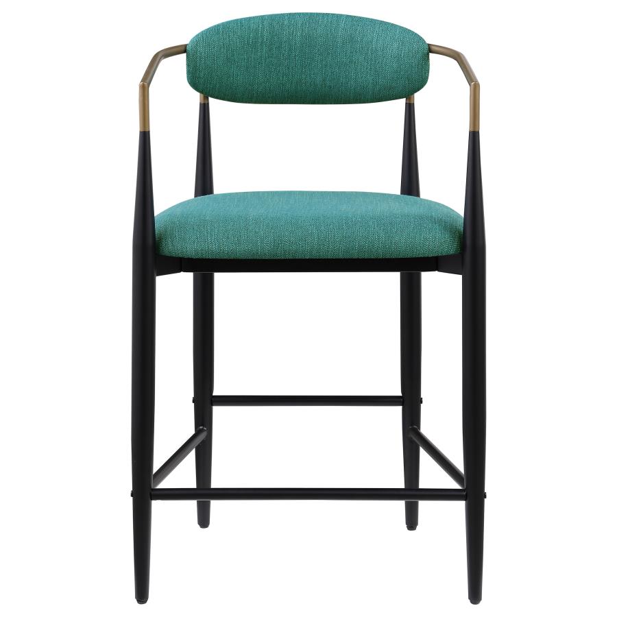 Tina Fabric Upholstered Counter Chair Green (Set of 2) view 4