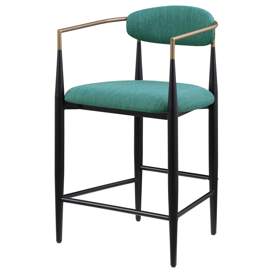 Tina Fabric Upholstered Counter Chair Green (Set of 2) view 5
