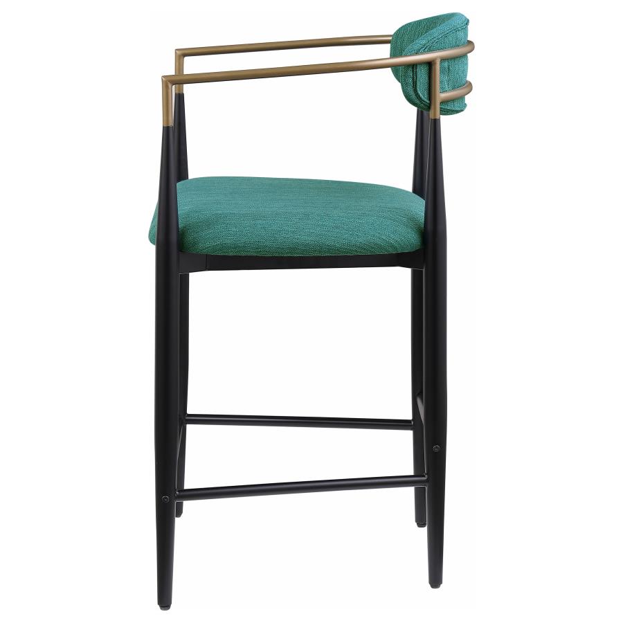 Tina Fabric Upholstered Counter Chair Green (Set of 2) view 6