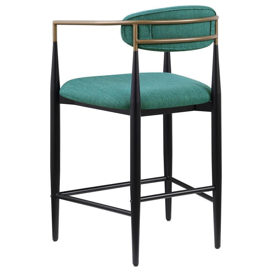 Tina Fabric Upholstered Counter Chair Green (Set of 2) view 7